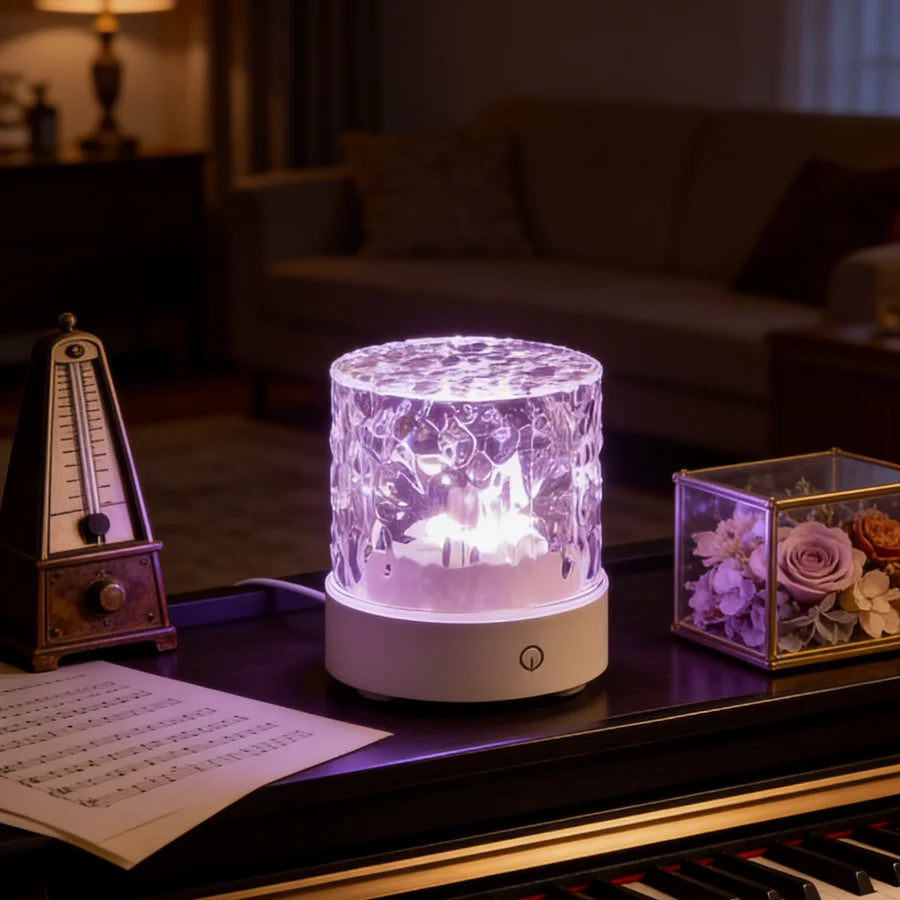 Crystal Water Ripple Night Lamp
