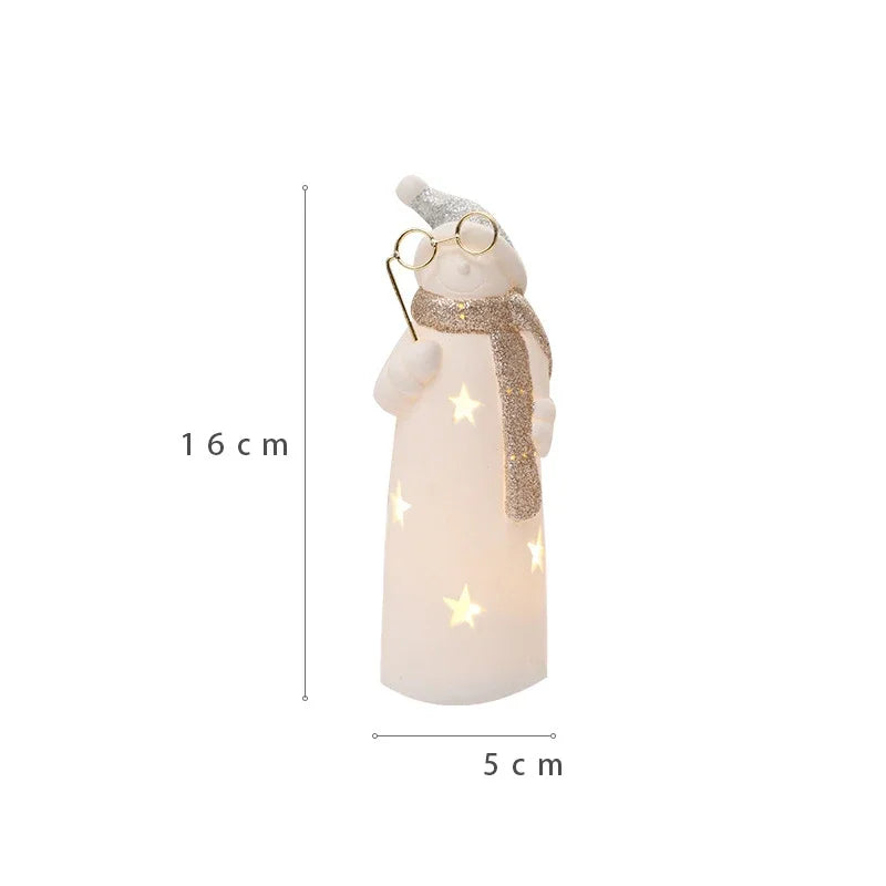 Porcelain Light-Up Santa &amp; Tree Figures