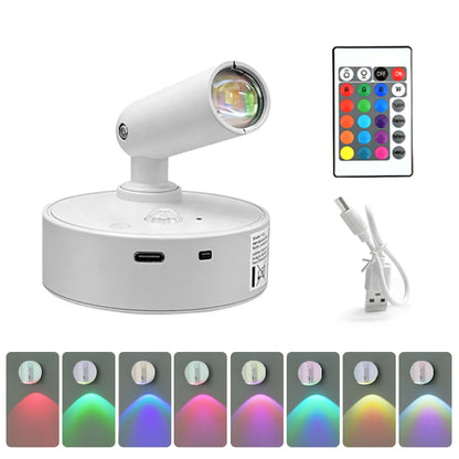 Wireless Motion-Sensor Spotlight with Remote