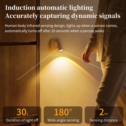 Wireless Motion-Sensor Spotlight with Remote