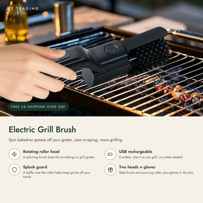 Cordless Electric Grill Cleaning Brush: key features